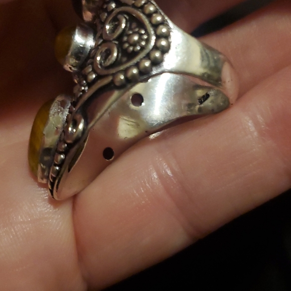 New Tiger Eye 925 Silver Statement Ring. - Picture 13 of 13